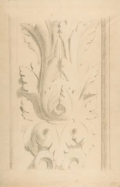 Architectural Motif; Double Acanthus Fleuron by Жорж Сёра — digital art print download