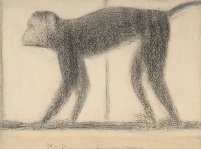Monkey by Жорж Сёра, 1884 — digital art print download