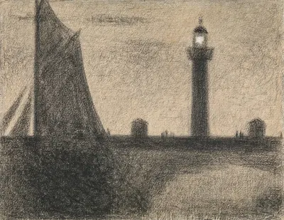 The Lighthouse at Honfleur by Жорж Сёра, 1886 — digital art print download