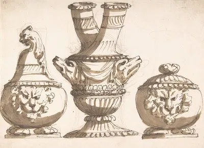Three Ornamental Vessel Designs by Giacomo Rossi — digital art print download