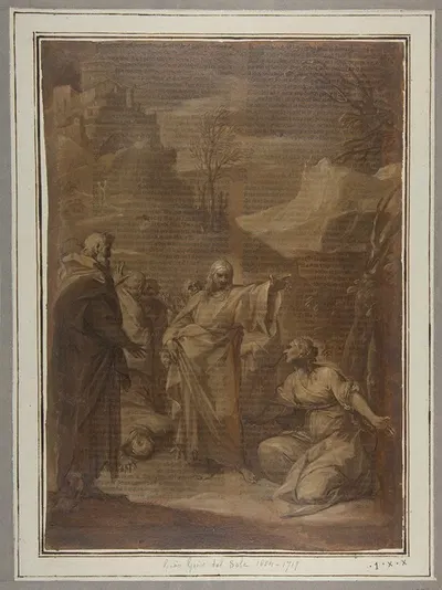 Christ and the Canaanite Woman by Giovan Gioseffo dal Sole, 1654–1719 — digital art print download