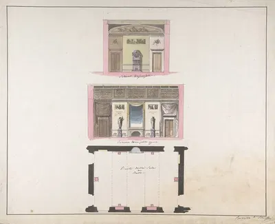 Elevation 'della nuova Galleria' by Giovanni Battista Silvestri, 1796–1873 — digital art print download
