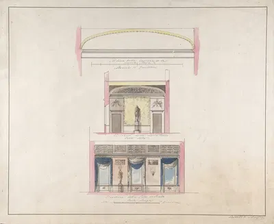 Elevation 'della nuova Galleria' by Giovanni Battista Silvestri, 1796–1873 — digital art print download