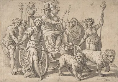 The Triumph of Cybele, after Paolo Fiammingo's 'Triumph of Earth' by Hans Friedrich Schorer, 1634 — digital art print…