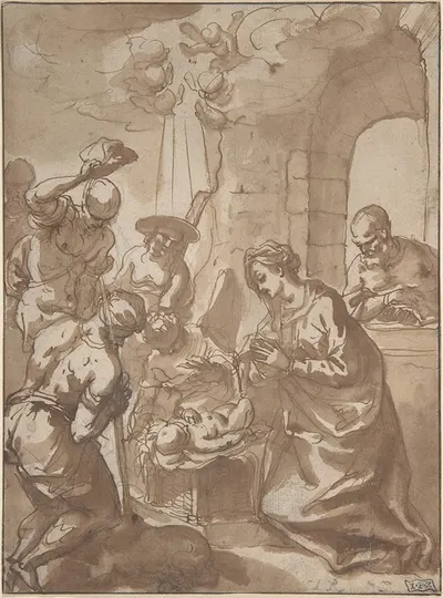 The Adoration of the Shepherds by Hans Rottenhammer — digital art print download