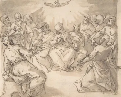 The Descent of the Holy Ghost by Hans Rottenhammer — digital art print download