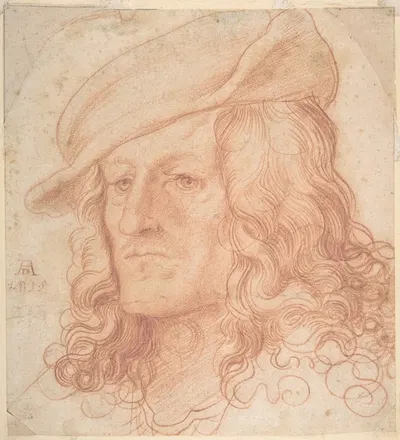 Portrait of a man, bust-length, wearing a hat by Ханс Леонард Шойфелайн — digital art print download