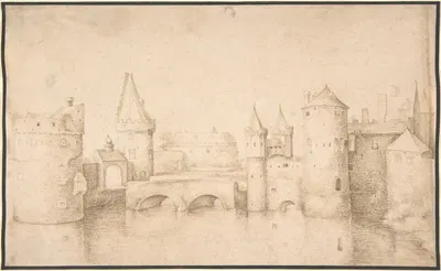 Walls, Towers, and Gates of Amsterdam by Якоб Савери Старший — digital art print download