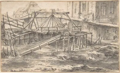 Dredging a Canal by Якоб ван Руйсдал — digital art print download