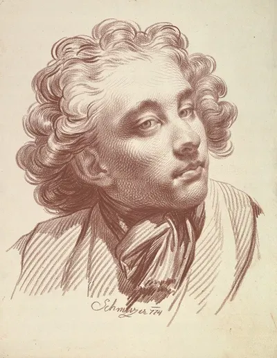 Head of a Young Man Looking Right by Jakob Matthias Schmutzer, 1774 — digital art print download