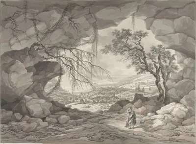 Landscape near Mödling by Jakob Matthias Schmutzer, 1796 — digital art print download