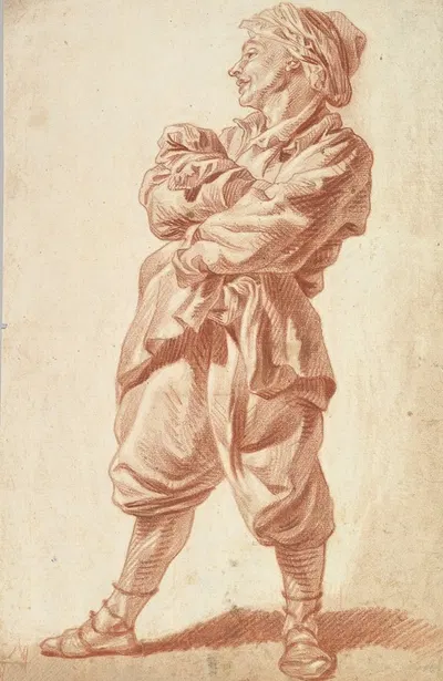Standing Man in Exotic Dress by Jakob Matthias Schmutzer, 1765–1810 — digital art print download