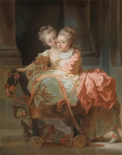 Две сестры by Жан-Клод-Ришар де Сен-Нон, 1770 — digital art print download