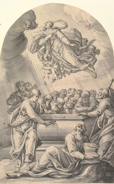 The Assumption of the Virgin by Johann Christophorus Storer, 1641 — digital art print download