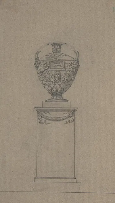 Design for a Tomb with an Urn by Иоганн Готфрид Шадов — digital art print download