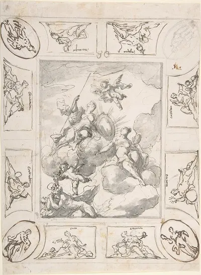 The Triumph of Courage and Wisdom by Иоганн Михаэль Роттмайр — digital art print download