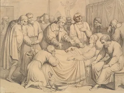 The Death of Raphael by Иоганнес Рипенхаузен — digital art print download