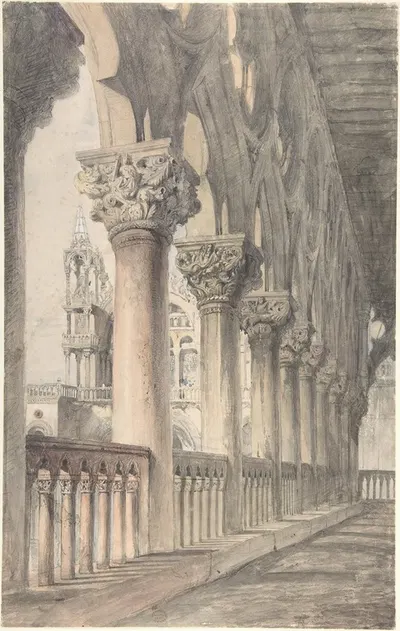 Loggia of the Ducal Palace, Venice by Джон Рескин — digital art print download