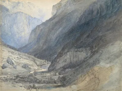 The Valley of Lauterbrunnen, Switzerland by Джон Рескин — digital art print download