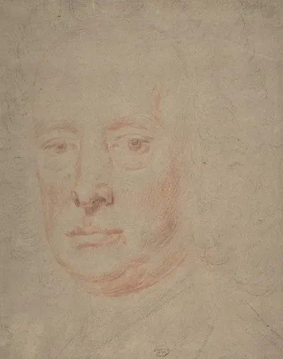 Man's Head by Jonathan Richardson the Elder, 1680–1745 — digital art print download