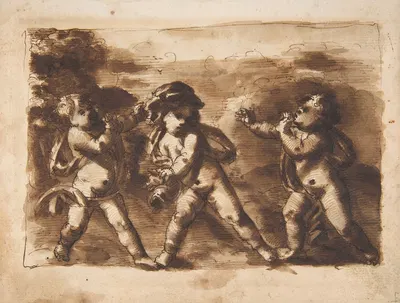 Three Dancing Putti by Leonardo Scaglia — digital art print download