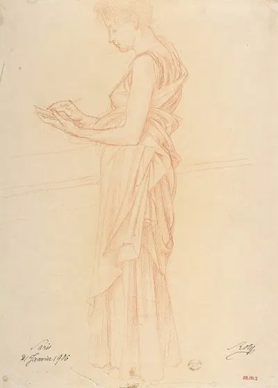 Study of a Woman by Louis-Oscar Roty, 1906 — digital art print download