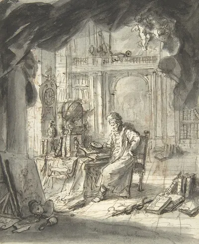 An Oriental Astronomer in His Study by Мартин Иоганн Шмидт — digital art print download
