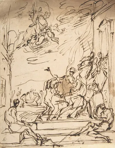 Unidentified Subject; Scene of Martyrdom by Доменико Гаргьюло, 1609-1675 — digital art print download
