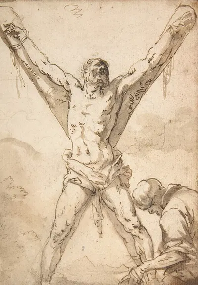 Martyrdom of St. Andrew 1615–73 by Сальватор Роза — digital art print download