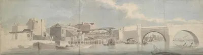 Westminster Bridge, the Surrey Side by Самуэль Скотт — digital art print download