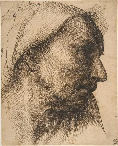 Head of an Old Woman by Себастьяно дель Пьомбо, 1485–1547 — digital art print download
