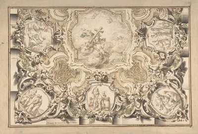 Design for a Church Ceiling by Vincenzo dal Re, 1700–1762 — digital art print download