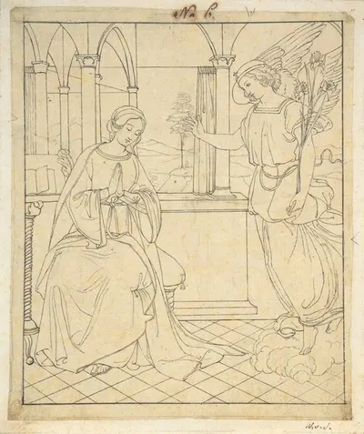 The Annunciation by Friedrich Wilhelm Schadow — digital art print download