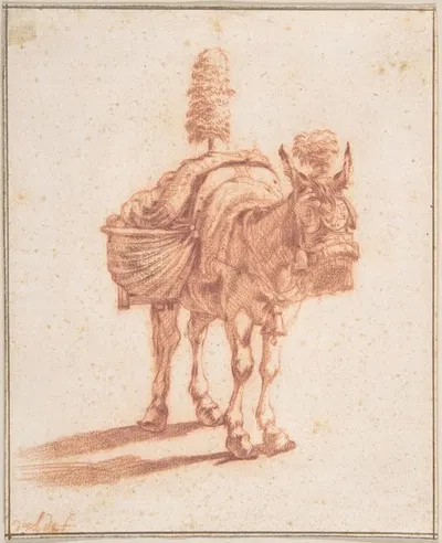 A Donkey by Адриан ван де Вельде — digital art print download