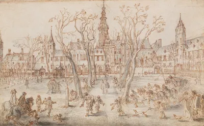 Abdijplein of Middelburg by Адриан ван де Венне — digital art print download
