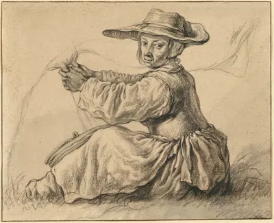 A Milkmaid by Аельберт Кёйп, 1642–1646 — digital art print download