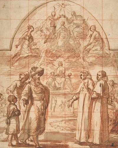 Allegory of the Trinitarian Order by Alessandro Tiarini, 1577–1668 — digital art print download