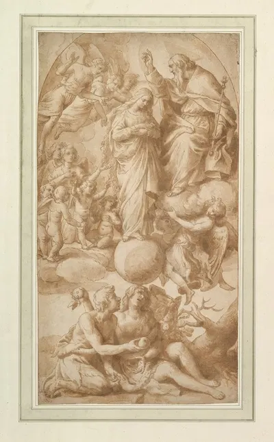Allegory of the Immaculate Conception with the Fall of Man by Alessandro Turchi, 1578–1649 — digital art print download