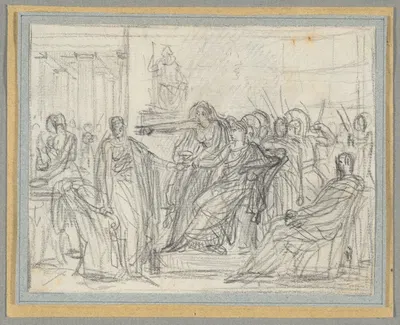 Scene from the Last Act of Corneille’s Rodogune by Анн Луи Жироде-Триосон, 1800 — digital art print download