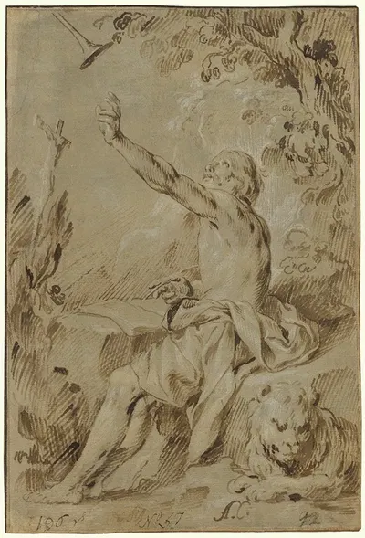St. Jerome Hearing the Trumpet of the Last Judgment by Antonio del Castillo Y Saavedra, 1645–1650 — digital art print…