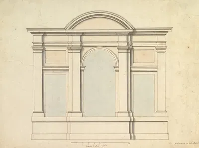 Elevation of Wall Decoration in the Villa Medici by Antonio Maria Visentini, 1688–1782 — digital art print download