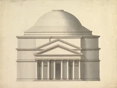 Facade of a Rotunda by Antonio Maria Visentini, 1688–1782 — digital art print download