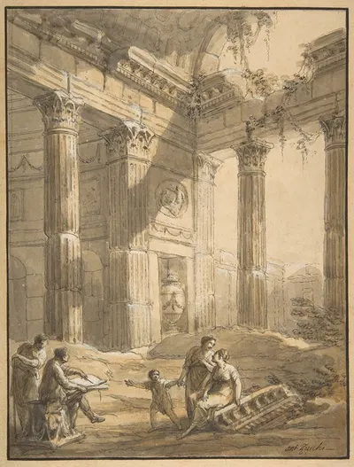 Artist Among Ruins by Антонио Цукки — digital art print download