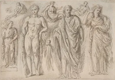 Studies after Antique Sculpture by Bartholomaeus Ignaz Weiss — digital art print download