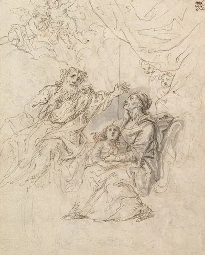 The Holy Family by Bartholomaeus Ignaz Weiss — digital art print download