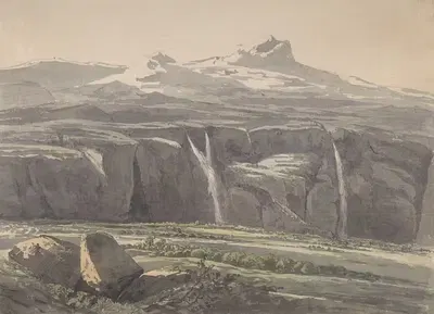 Туманный пейзаж в Аппенинах by Карл Вагнер, 1800–1867 — digital art print download