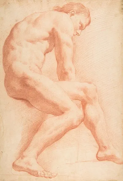 Life Drawing by Charles-André van Loo — digital art print download