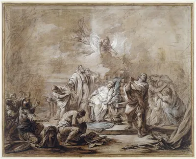The Sacrifice of Iphigenia by Charles-André van Loo — digital art print download