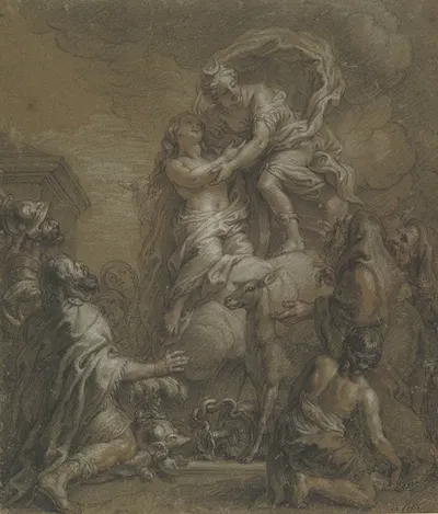Sacrifice of Iphigenia by Шарль де Ла Фосс — digital art print download