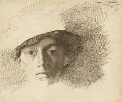 Self-Portrait by Charles Samuel Keene, 1845 — digital art print download